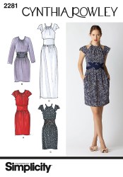 2281 MIDRIFF DRESS LENGTHS SLVS OR NOT PATTERN 6-12, 14-22